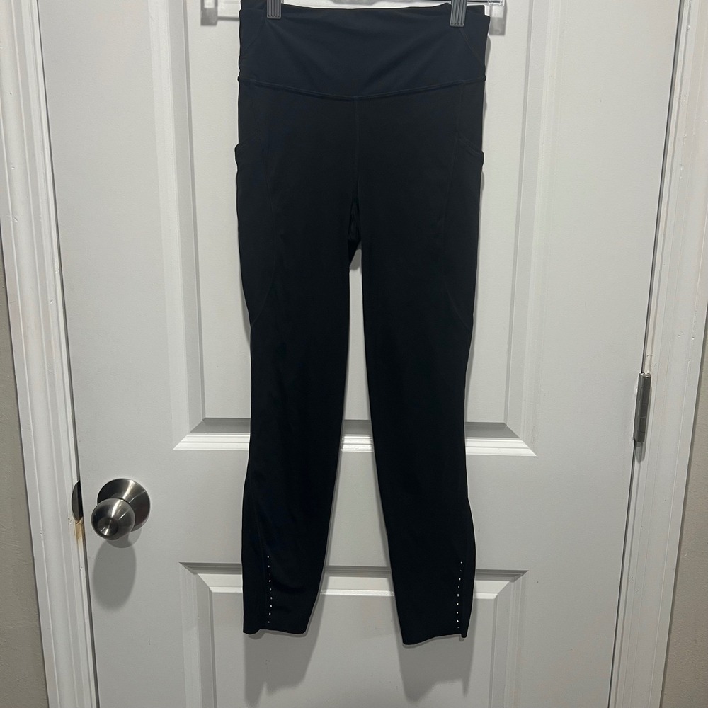 Lululemon Womens Leggings Reflective Pockets Black Size 4
